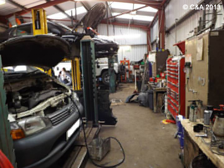 Inside the garage